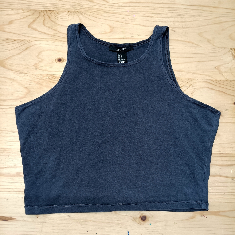 Forever 21 Charcoal Crop Top